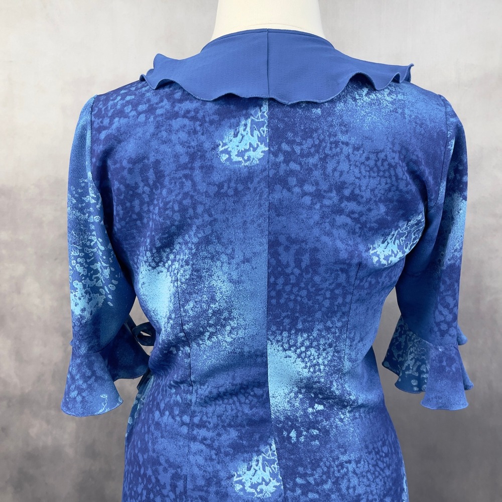 Seasons Ruffled Wrap Dress Size 46 US L Artistic Statement Romantic Feminine - Picture 6 of 15